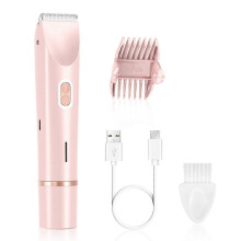 (Pink) Efficient Women Shaver Double Heads Small Underarm Hair Trimmer ABS Texture for Quick Hair Removal Outdoor and Home Purple Tw