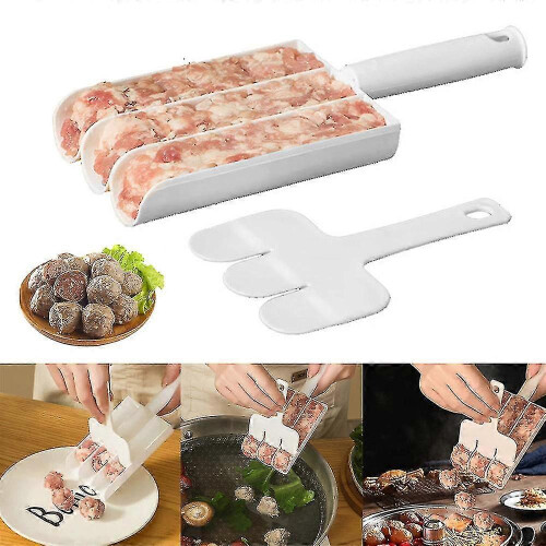 (1set) Creative Kitchen Triple Meatball Maker, 3 Meatballs At 1 Time Meatball Maker Tools Tw