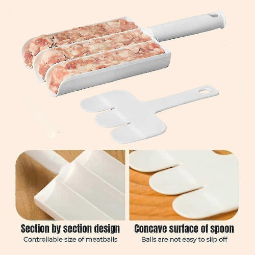 (1set) Creative Kitchen Triple Meatball Maker, 3 Meatballs At 1 Time Meatball Maker Tools Tw 2
