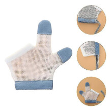 (L, blue-2) Stop Thumb Sucking Finger Guard Pink Breathable Baby Finger Sucking Stop For Baby Tw