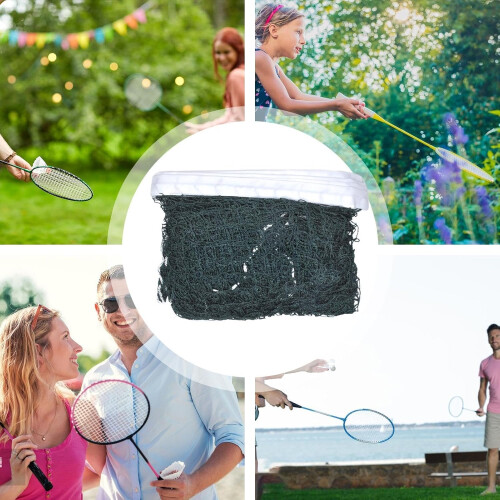 Volleyball Badminton Net With Nylon Drawstrings, Strong Mesh, Foldable Lightweight Net for Indoor or Backyard 2