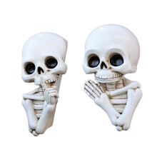 Harzschädel-Wandaufkleber, realistischer Totenkopf-Türschmuck