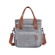 Spacious Waterproof Oxford Fabric Picnics Coolers Bag With-Gray