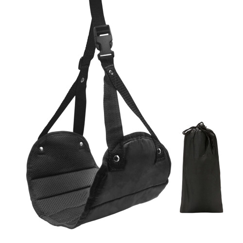 Travel Foot Elevator With Adjustable Straps Portable Leg-Black