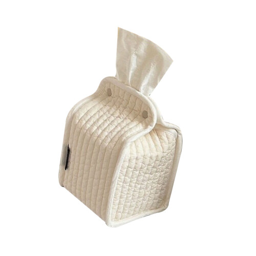 Contemporary Cloth Tissue Dispenser Cotton Fabric Desktop-1