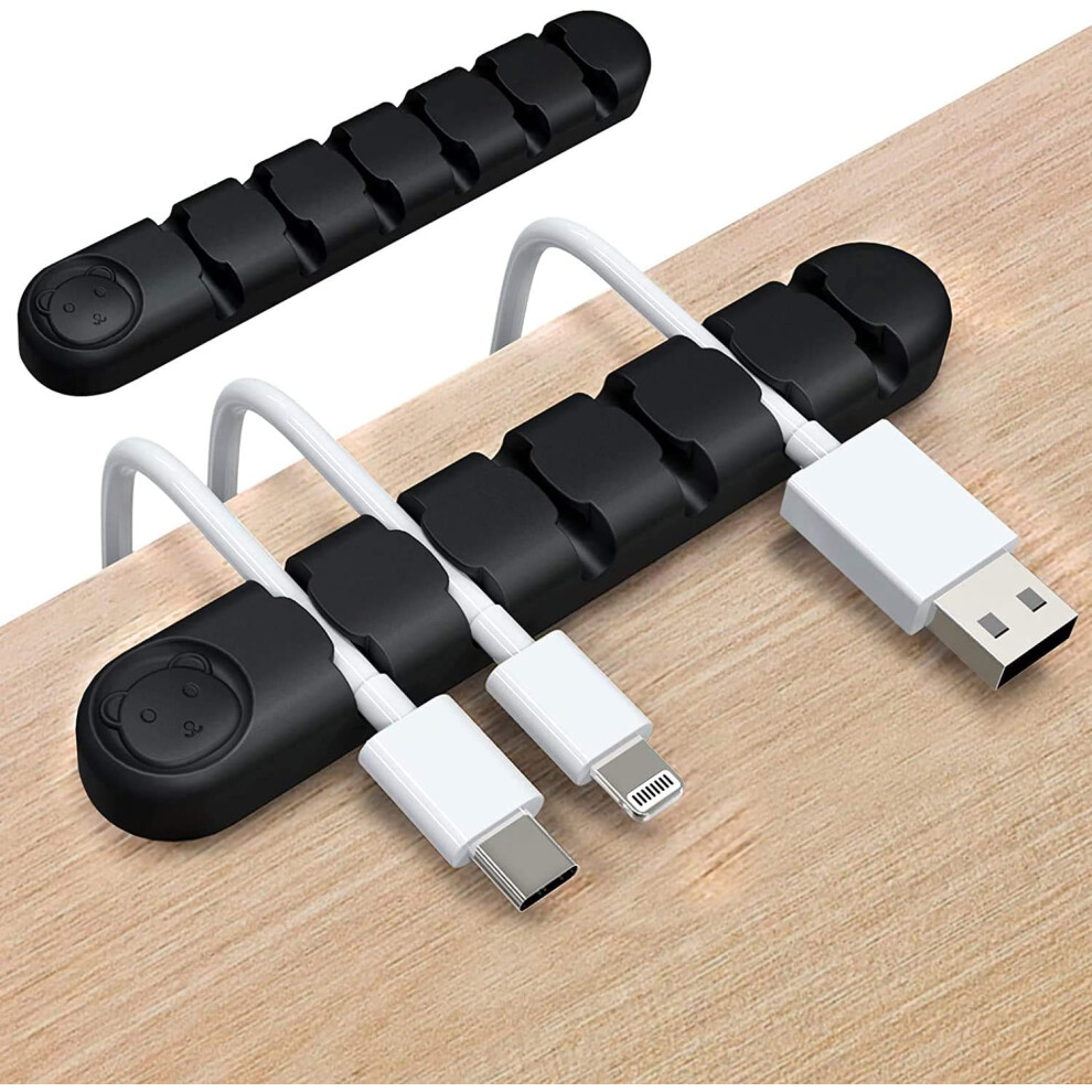 2 Pieces Cable Organizer Clips For Home Office, Non-Toxic Material 100% Silicone, Easy To Use, Under Desk Cable Management, Self Adhesive Cable Manage 9399812439933