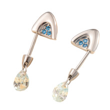 Modische tropfenförmige Knorpel-Piercing-Ohrringe,-Blau und Blau