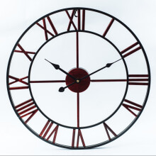 Exquisite Decor Clock, High-quality Quartz Movement, Silent Non-ticking Skeleton Open Dial Clock with European Industrial Vintage Style, Suitable for