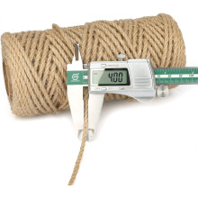 Spago in fibra di iuta naturale per giardinaggio, corda di canapa resistente e durevole da 4 mm, morbida per la finitura di prodotti artigianali,