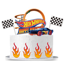 Topo de Bolo Carro de Corrida, 20 Unidades, Decoração de Bolo de Aniversário com Tema de Carro de Corrida, Decoração de Bolo de Aniversário