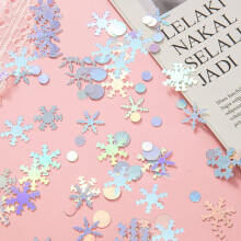 500Pcs, Silver Snowflakes DIY, Confetti, Lovely Winter Wedding Confetti, Xmas Table Decorations, Winter Table Confetti for Birthday Party, Wedding