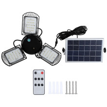 Remote-Controlled Solar Light with Motion Sensor, 144LED Super Bright Pendant Light IP65 Waterproof Adjustable Lighting Modes Efficient Solar Panel Lo