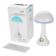 Retro Design Touch Control Table Lamp, Elegant Color ABS Material, Superior Lighting Output CRI Rating 80+ Glass Lampshade Metal Base for Bedroom
