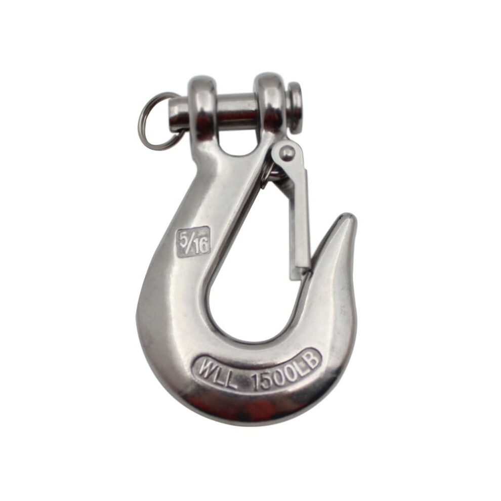 Hoist Cargo Hooks Heavy Duty Rigging Hook Ss304 Stainless Steel Swivel Eye Jaw Latch 1000 Kg Capacity 9347817939170