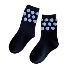 Wadenlange Socken für Damen, niedliches Muster, dehnbar, strapazierfähig, leicht, atmungsaktiv und weich, aus Baumwolle mit rutschfestem Griff,