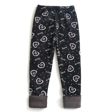 Hyggelige anime-pyjamasbukser, varme fleece-lounge-pyjamas til kvinder, fleeceforet design med søde print, elastisk taljebånd med