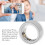 Smart-Ring mit Temperatursensor, Schlaf- & Schritt-Tracker, 20mAh Batterie, Silber 7