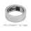 Smart-Ring mit Temperatursensor, Schlaf- & Schritt-Tracker, 20mAh Batterie, Silber 2