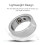 Smart-Ring mit Temperatursensor, Schlaf- & Schritt-Tracker, 20mAh Batterie, Silber 8