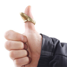 Handgefertigter Messing-Bogenschützen Daumenring 22 mm Finger schützer mit Anti-Verlust-Seil