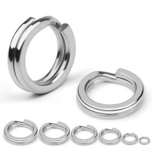 Stainless Steel Fishing Hook Connection Ring Ultra Lightweight Nine Sizes Size 4 (4)
