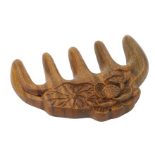 Weihrauch-Meridian-Kamm Lotus-Form Beruhigter breiter Zahnmassagekamm