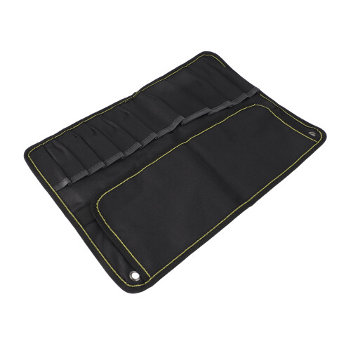 Large Capacity Motorcycle Roll Tool Pouch Portable Multi Pocket Black 1