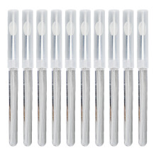 Disposable Lip Brushes Silicone Head Makeup Applicators Premium Material Easy To Clean With Protective Cap For Eyeshadow Lip Gloss Soft Bristles