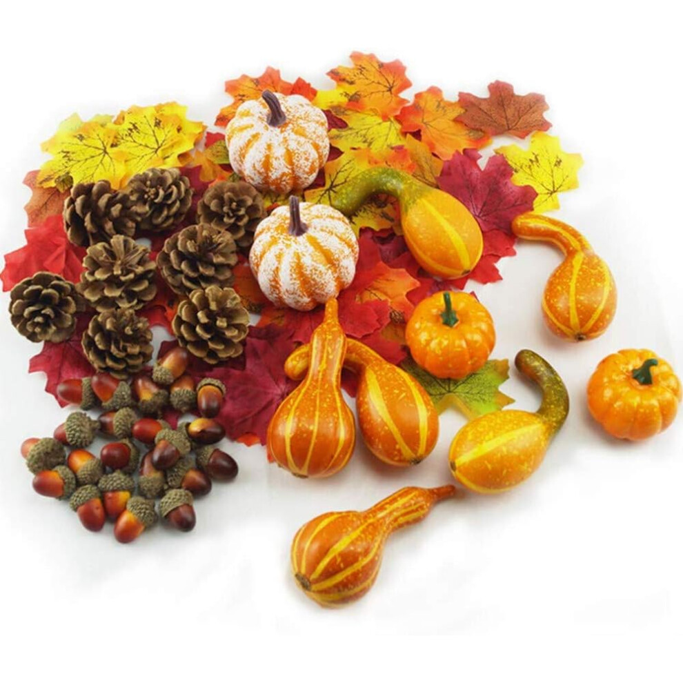 Autumn Harvest Set With Realistic Acorn & Pine Cones, Artisan-Crafted Decor For Home, Festival Decoration, Suitable For Autumn Weddings (50Pcs) 9148971771176