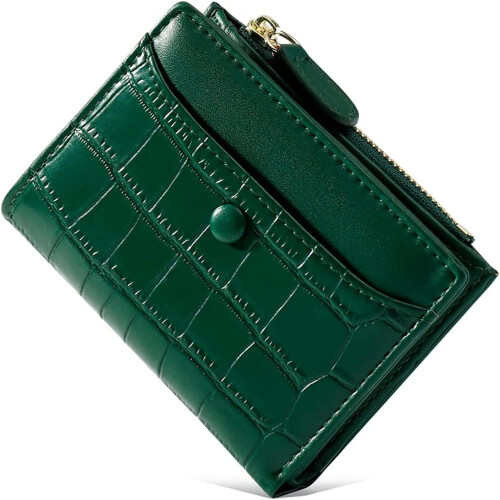 High-Quality Hardware Wallet, Practical Functional Bifold Credit Card Holder with Microfiber Leather Exterior