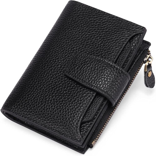 Compact Women's Wallet, Functional Design with RFID Blocking, Genuine Leather for Enhanced Security and Elegance
