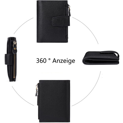 Compact Women's Wallet, Functional Design with RFID Blocking, Genuine Leather for Enhanced Security and Elegance 2