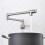 Luxurious Wall Mount Folding Faucet, Brushed Gold Finish Pull Down Kitchen Mixer Tap, Solid Brass Ceramic Cartridge for Smooth Operation 2
