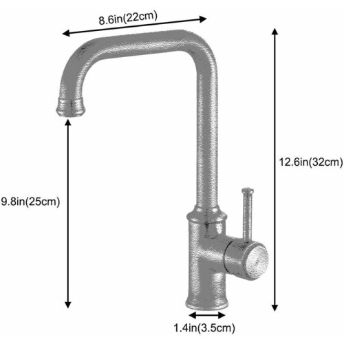 5-Year Quality Warranty Kitchen Faucet, Solid Brass for Unmatched Durability & Reliability 1