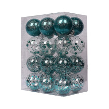 DIY Design Christmas Ornaments, Dismountable Hook with Sparkling Appearance and Glitters Glued on Inner Surface, Clear Shatterproof Baubles for