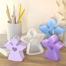 silikonformar, änglagjutformar, silikongjutform, gör-det-själv-ljusform, 3D-änglaljusstake, ängelsilikonform, jul