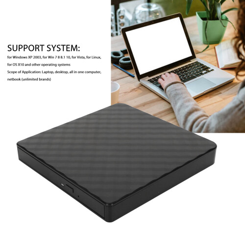 Externer USB 3.0 DVD-Brenner, Schwarz, Tray Load, Plug & Play 2