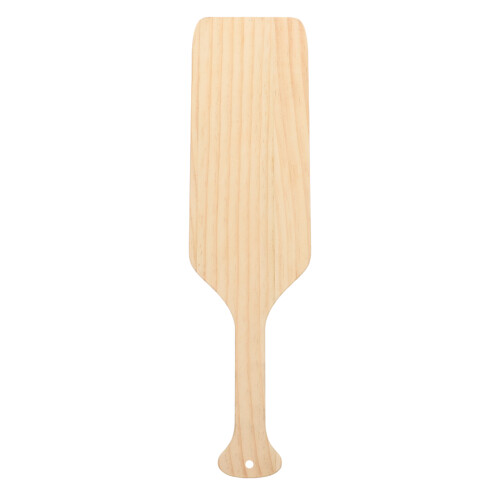 Hand Painted Wooden Paddle Beige Solid Wood Rustic Table Decor DIY