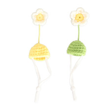 Accessorio per costume da animale domestico per piccoli animali, cappello da foto lavorato a maglia a mano con cinturino regolabile, morbido e