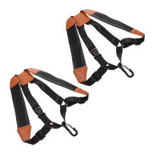 2St Kindersax Ophaalriem Zwart Met En Lederen Details