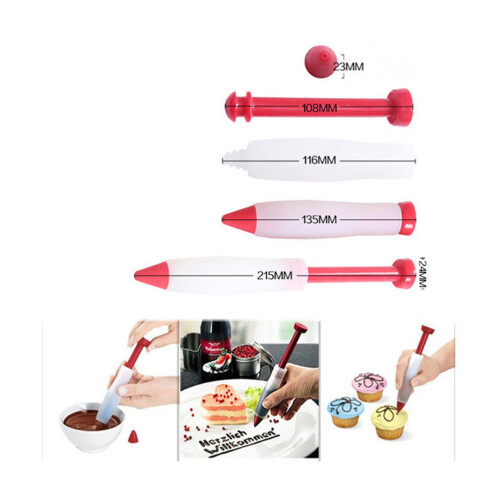 2St Silicone Cake En Chocolade Schrijfpennen Multi Food DIY Decor 2