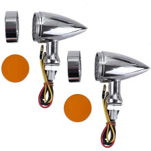 1 Paar Zinklegering Motorfiets Retro Lamp Rood Voor Motorfiets