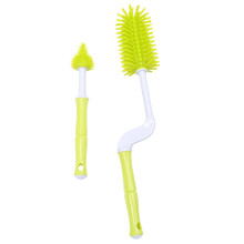 1Set Silicone Flessenborstel Babyvoeding 360 Roterend Thuis