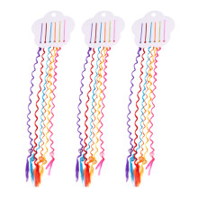 6Sets Colorierte Haarbänder Bohemian Stil Für Haarzopf Ponytail Damen