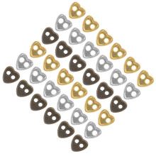 300Stk Mini Herzknöpfe Legierung Für Puppen