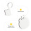 16St Creatieve Wit Blank Sleutelhangers Met Dubbele Bedrukking 10
