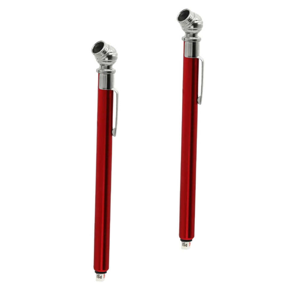 Pencil Tire Pressure Gauge 2 Pack Portable Accurate Psi For Cars Motorcycles Bicycles Durable Construction 9347817942644