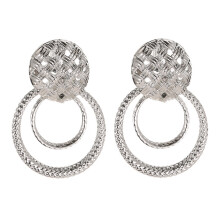 1Paar Silberohrstecker Legierung, Minimalistische Hoops Für Damen