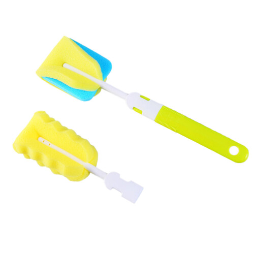 2Ud De Limpieza Para Biberones Con Esponja Suave Verde 2