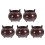 5Sets Dunkelroter Messing Räucherstäbchenhalter Für Zuhause 2